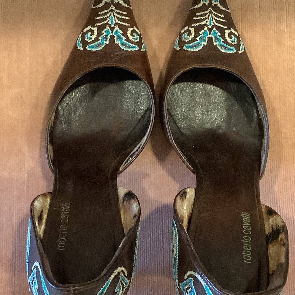 Vintage Roberto Cavalli high heels.  Size 38.5